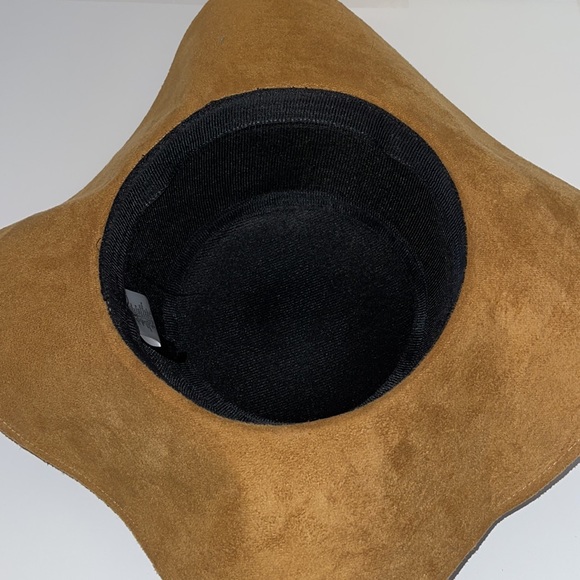 Tan Suede Type Oversized Floppy Hat - Picture 4 of 5